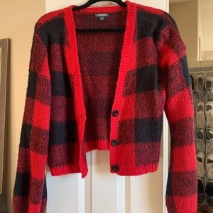 Buffalo plaid cardigan